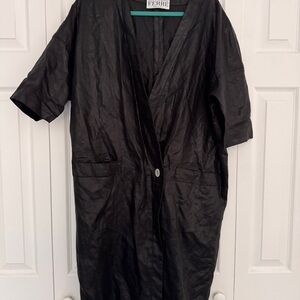 Gianfranco Ferré vintage linen over Coat light button up